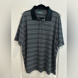 Pro Tour Men’s Black & White Striped Polo Shirt